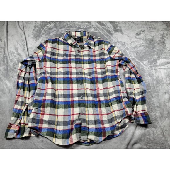 J CREW‎ Flannel Button Up Shirt Mens Size XL Plaid Cotton Long Sleeve - Picture 1 of 7